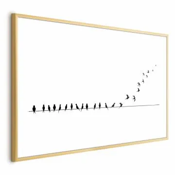 Plakat Lećmy 30x21 cm z ramą złotą z marginesem