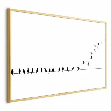 Plakat Lećmy 60x40 cm z ramą złotą bez marginesu