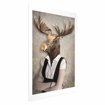 Plakat Łebski łoś 40x60 cm bez ramy z marginesem