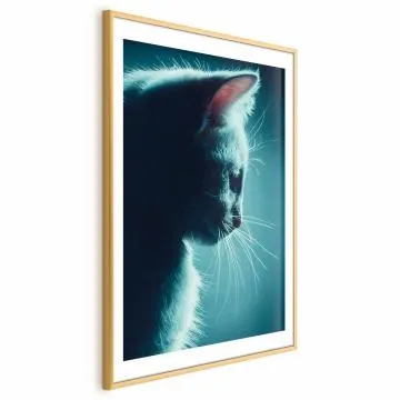 Plakat Nocny włóczęga 21x30 cm z ramą złotą z marginesem