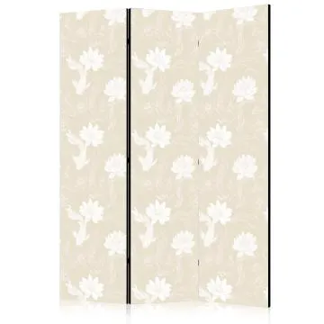 Parawan akustyczny Zwierzęta 135x172 cm 3-częściowy beżowy