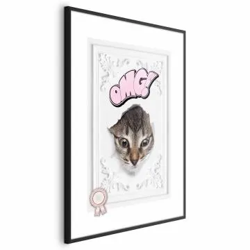 Plakat OMG 21x30 cm z ramą czarną z marginesem