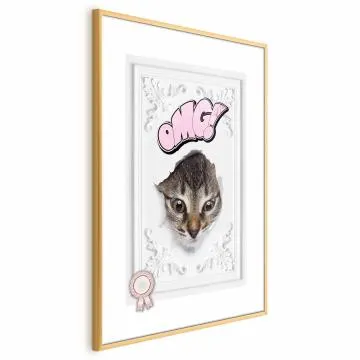 Plakat OMG 40x60 cm z ramą złotą z marginesem