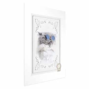 Plakat Kot w okularach 29,7x42 cm bez ramy z marginesem