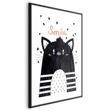 Plakat Smile 29,7x42 cm z ramą czarną z marginesem