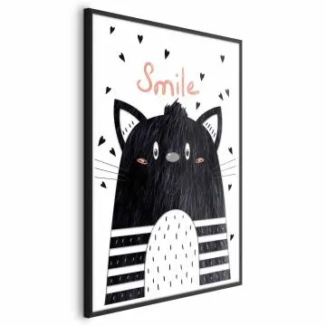 Plakat Smile 60x90 cm z ramą czarną bez marginesu