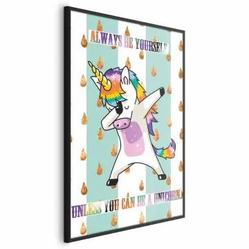 Plakat Always be yourself 40 x 60 cm z ramą czarną bez marginesu