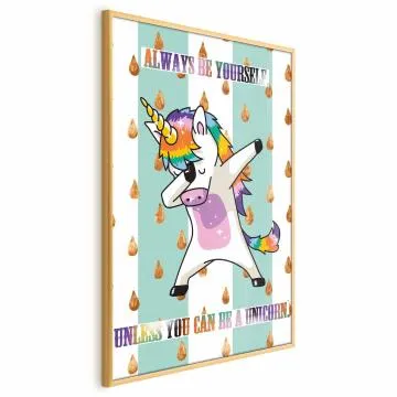 Plakat Always be yourself 60 x 90 cm z ramą złotą bez marginesu