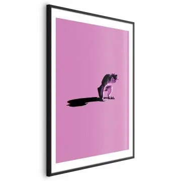 Plakat Mała małpka 60x90 cm z ramą czarną z marginesem