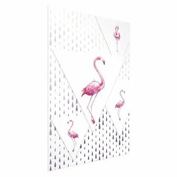 Plakat Rodzina flamingów 40x60 cm bez ramy bez marginesu