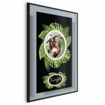 Plakat Leniwiec 60x90 cm z ramą czarną bez marginesu