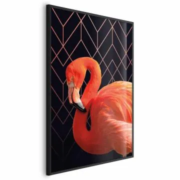 Plakat Flaming solo 21x30 cm z ramą czarną bez marginesu