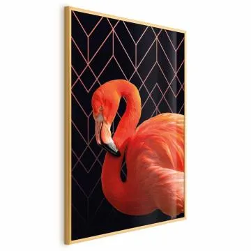 Plakat Flaming solo 40x60 cm z ramą złotą bez marginesu