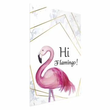 Plakat Hi flamingo 60x90 cm bez ramy bez marginesu