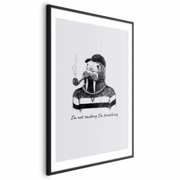 Plakat Smoking 60x90 cm z ramą czarną z marginesem