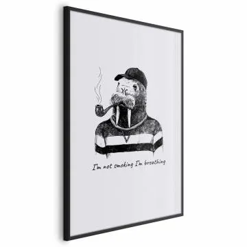 Plakat Smoking 21x30 cm z ramą czarną bez marginesu