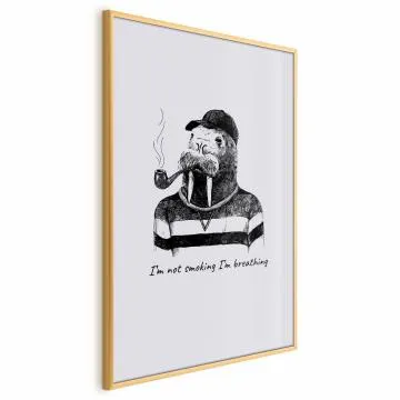 Plakat Smoking 40x60 cm z ramą złotą bez marginesu