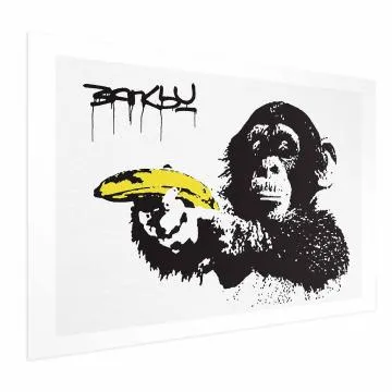 Plakat Bananowy pistolet 60x40 cm bez ramy z marginesem