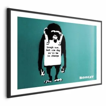 Plakat Zła małpa 42x29,7 cm z ramą czarną z marginesem