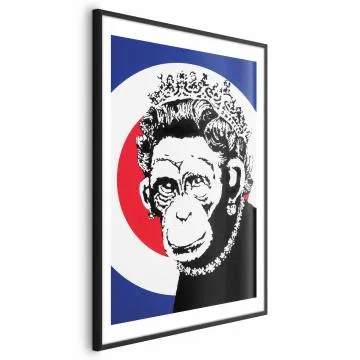 Plakat Królowa małp 29,7x42 cm z ramą czarną z marginesem