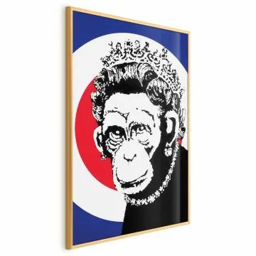 Plakat Królowa małp 21x30 cm z ramą złotą bez marginesu