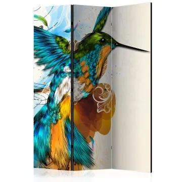 Parawan akustyczny Zwierzęta 135x172 cm 3-częściowy wielokolorowy