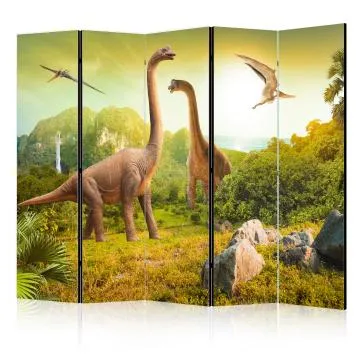 Parawan jednostronny Dla dzieci 225x172 cm 5-częściowy wielokolorowy