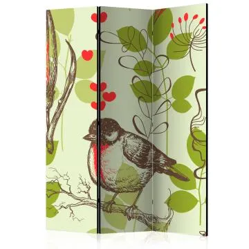 Parawan jednostronny Dla dzieci 135x172 cm 3-częściowy żółty