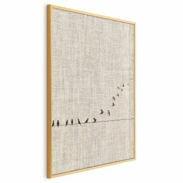 Plakat Nauka latania 40x60 cm z ramą złotą bez marginesu