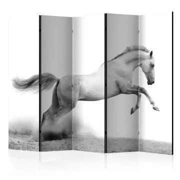 Parawan dwustronny Zwierzęta 225x172 cm 5-częściowy czarny