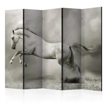 Parawan jednostronny Zwierzęta 225x172 cm 5-częściowy szary