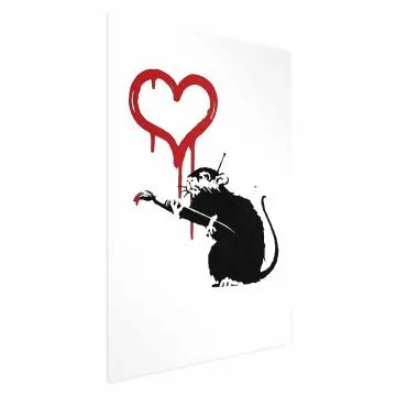 Plakat Love Rat 60x90 cm bez ramy bez marginesu