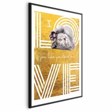 Plakat Miłość 60x90 cm z ramą czarną z marginesem
