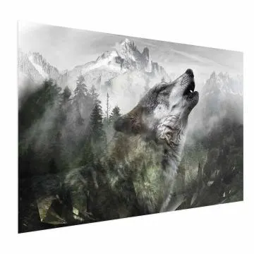 Plakat Wyjący wilk 60x40 cm bez ramy bez marginesu