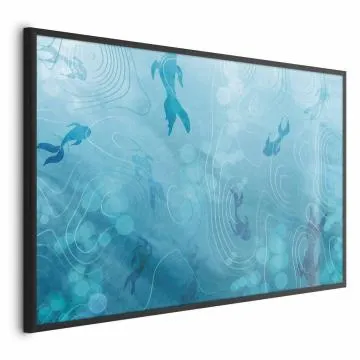 Plakat Japoński staw 60x40 cm z ramą czarną bez marginesu