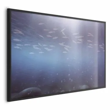 Plakat Rybki w głębinach 42x29,7 cm z ramą czarną bez marginesu