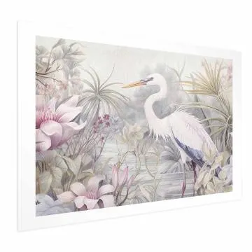 Plakat Czapla 90x60 cm bez ramy z marginesem