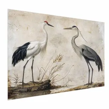 Plakat Ptaki z ryciny 60x40 cm bez ramy bez marginesu