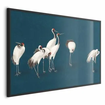 Plakat Wieczór nad stawem 60x40 cm z ramą czarną bez marginesu