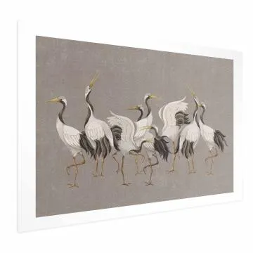 Plakat Taniec żurawi 42x29,7 cm bez ramy z marginesem
