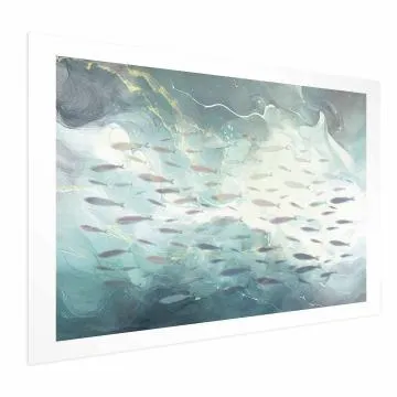 Plakat Ławica ryb 30x21 cm bez ramy z marginesem