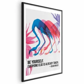 Plakat Kolorowa repetycja 40x60 cm z ramą czarną z marginesem