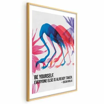 Plakat Kolorowa repetycja 60x90 cm z ramą złotą z marginesem