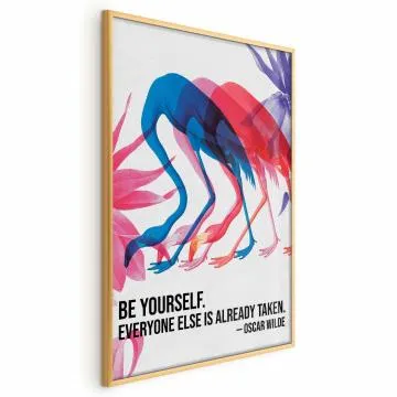 Plakat Kolorowa repetycja 60x90 cm z ramą złotą bez marginesu
