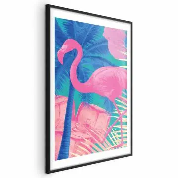 Plakat Abstrakcyjny Flaming 60x90 cm z ramą czarną z marginesem