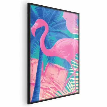 Plakat Abstrakcyjny Flaming 60x90 cm z ramą czarną bez marginesu
