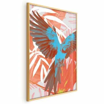 Plakat Egzotyczne skrzydła 29,7x42 cm z ramą złotą bez marginesu