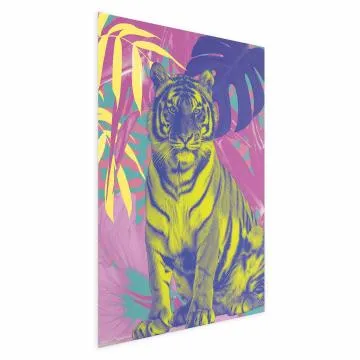 Plakat Kolorowy tygrys 60x90 cm bez ramy z marginesem