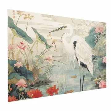 Plakat Nad azjatyckim stawem 60x40 cm bez ramy bez marginesu