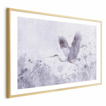 Plakat Majestatyczny lot 90x60 cm z ramą złotą z marginesem